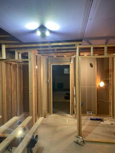 Framing and insulating all walls for the In-law suite - 3/11/22 